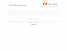 Tablet Screenshot of brandingforspeakers.com